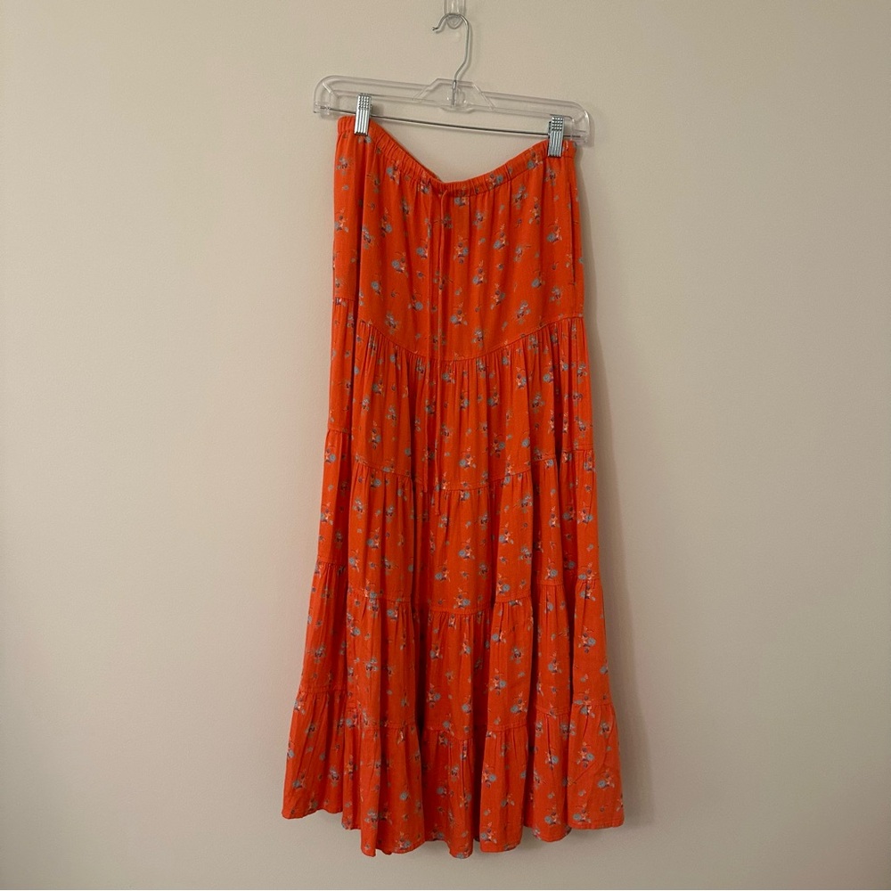 Free People Nova Tiered Maxi Skirt XS